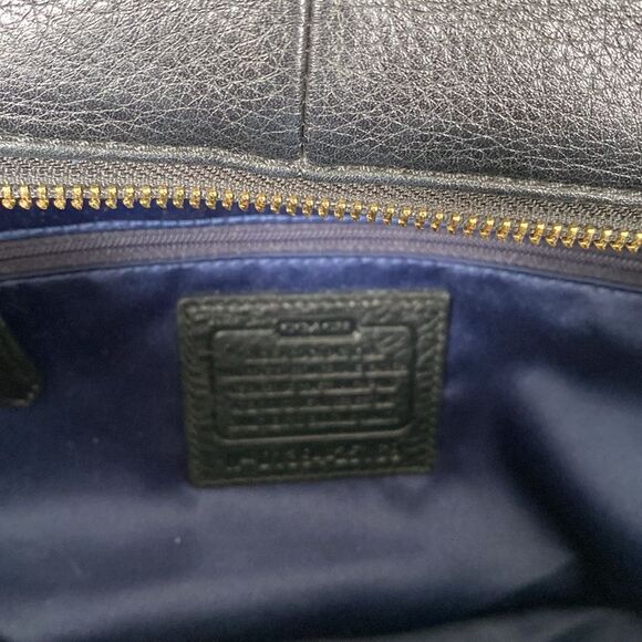 Coach Black Leather Bag Gold Accents Lightweight Office siren Corp Core Like New - Picture 6 of 13